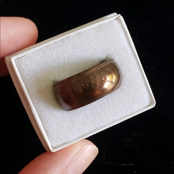 Handcrafted Coin Ring | British One Penny 1937 - Picture 4 of 14